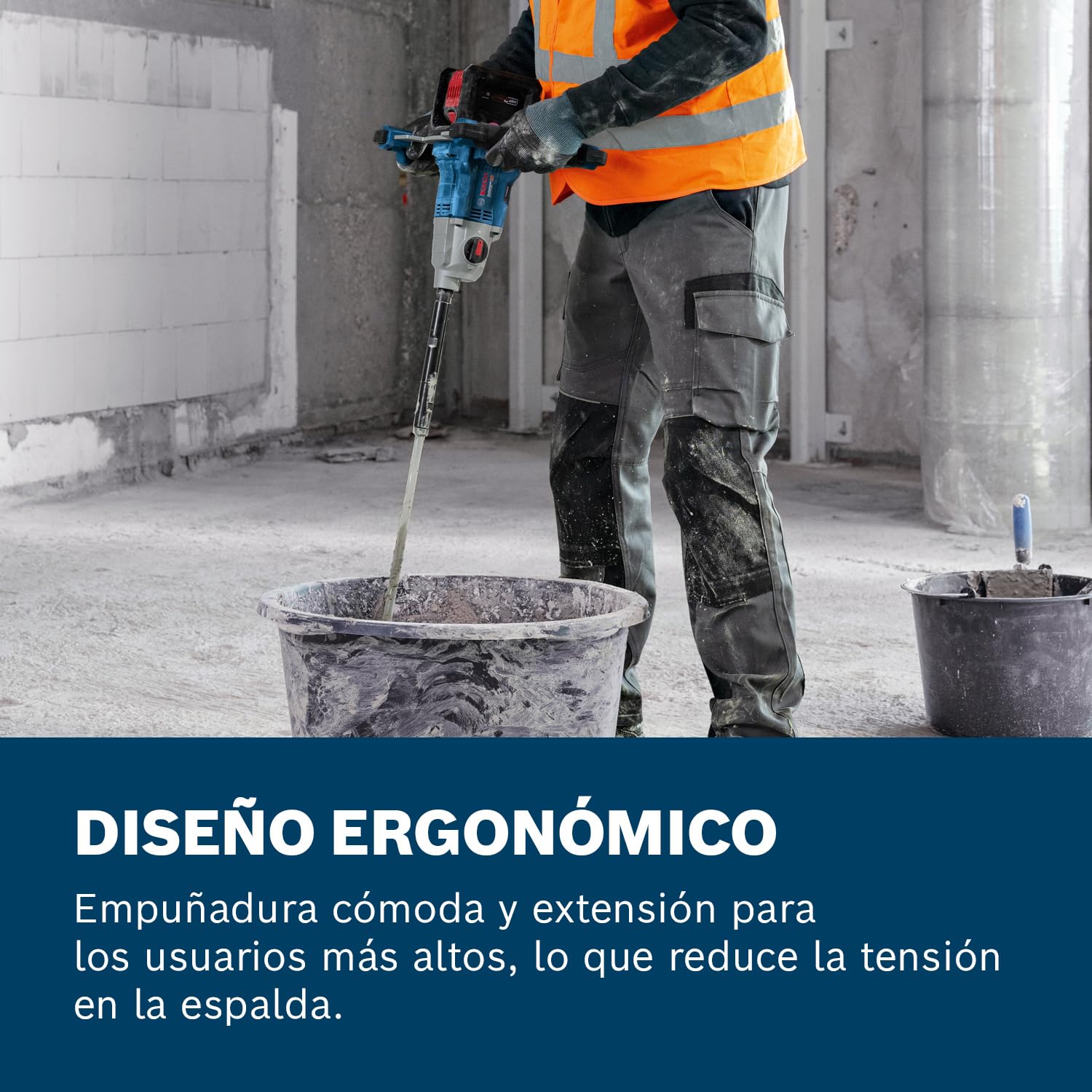 Bosch Professional 18V System mezcladora a batería GRW 18V-160 (incl. 1 extensión de 7 cm (M14-M14), 2 llaves, sin batería/cargador)