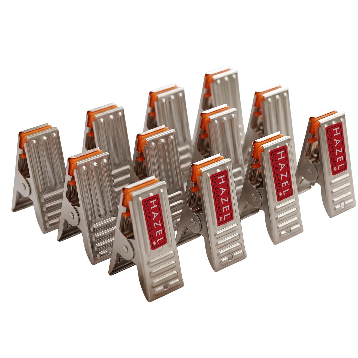 HAZEL Stainless Steel Clips for Clothes Drying | Cloth Clips for Drying Cloth (A Shape Clips, Set of 12)-image-35