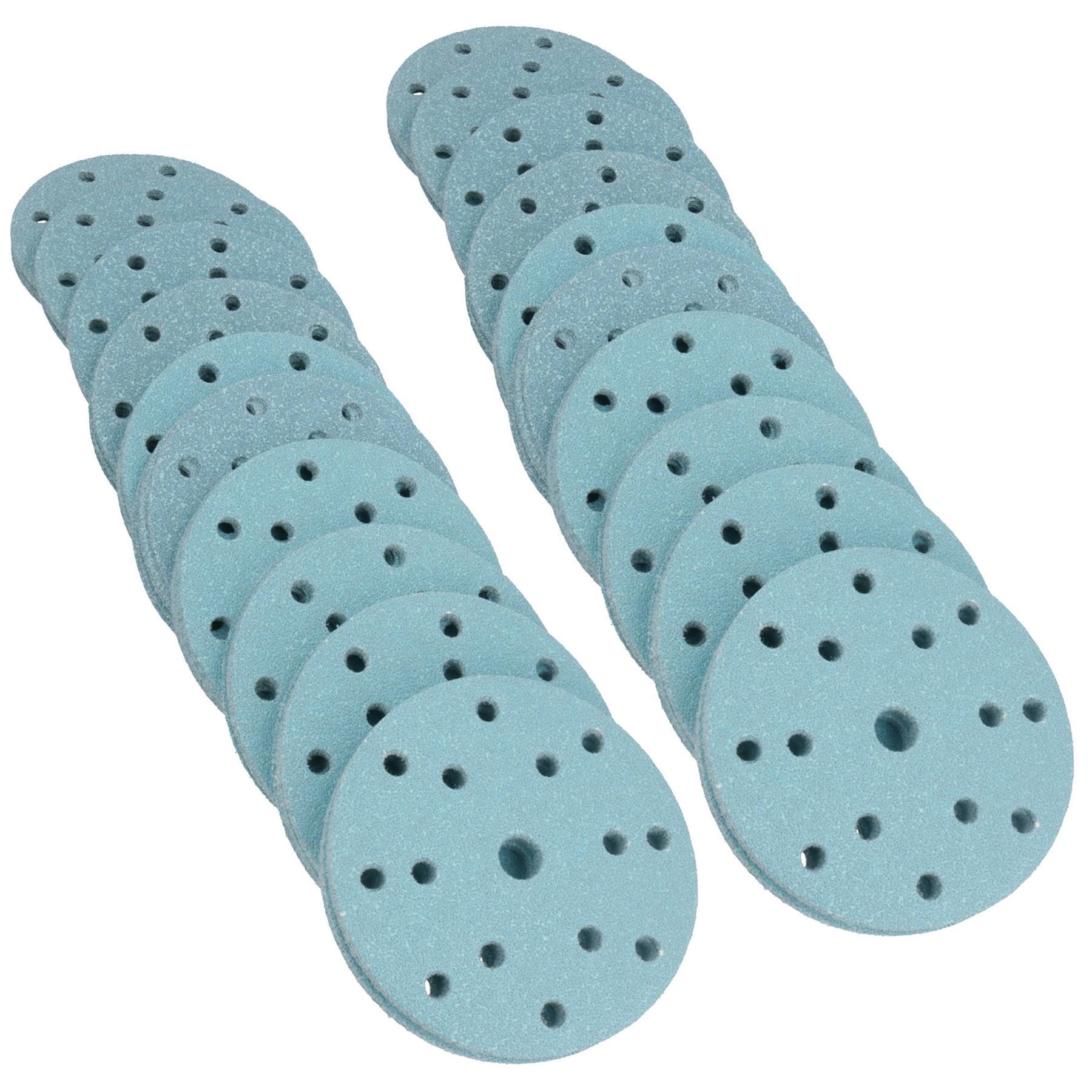 150mm Self Adhesive Hook + Loop Ceramic Abrasive Sanding Discs 60 Grit 200pc