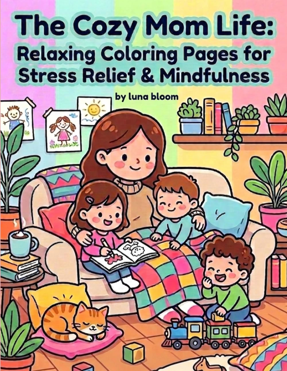 The Cozy Mom Life: Relaxing Coloring Pages for Stress Relief & Mindfulness: A Peaceful Journey of Love and Calm for Busy Moms - Unwind with Beautiful Illustrations