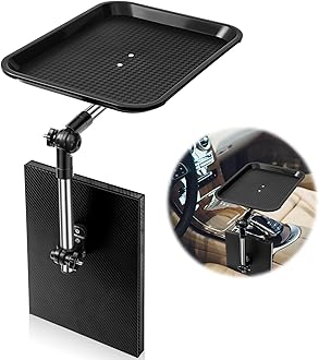 BBTO Car Seat Gap Tray Table, Stable Foldable Auto Backseat Food Desk, Multifunctional Adjustable Travel Tray for Eating Drink and Writing Laptop Work, Car Organizer for Commuters Family