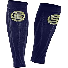 Skins Series-3 Seamless Recovery Calf Sleeve Unisex Graduated Fit for Training Running Travel, Navy Blue - Large