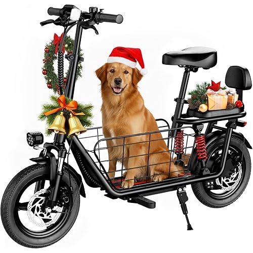 850W/ 819W Peak Electric Scooter with Seat, 20MPH & 25/40 Miles Range, Dual Suspension, Cruise Control, 14"/ 16" Folding E Scooters with Key Start & Basket