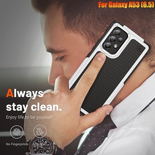 Miniatura 7 de Funda resistente para Samsung Galaxy A53 (5G) de 6.5 pulgadas, 4 esquinas con bolsas de aire protección contra caídas de 12 pies, agarre texturizado