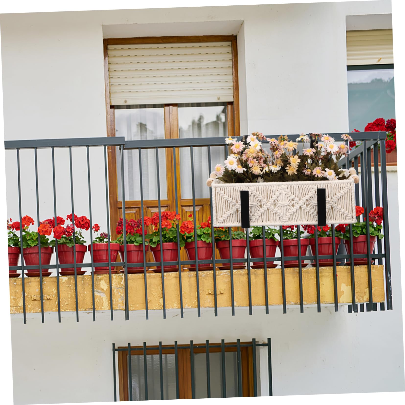 2 Stück Geländer-pflanzgefäßhalterung Pflanzkastenhalterung Fensterkastenhalterung Pflanzgefäßhalterungen Für Terrassengeländer