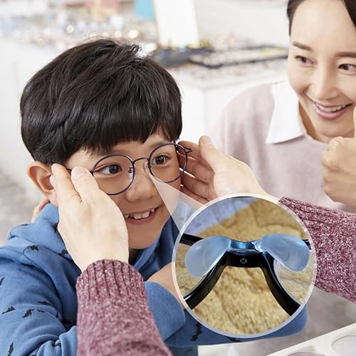 Vista 2 de Healifty Almohadillas nasales para anteojos, paquete de 3 cojines de silicona transparente de una pieza para puente nasal con inserto de tornillo