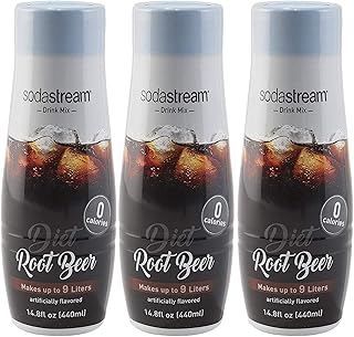 SodaStream Diet Root Beer, 440ml 3 Pack, 14.8 Fl Oz