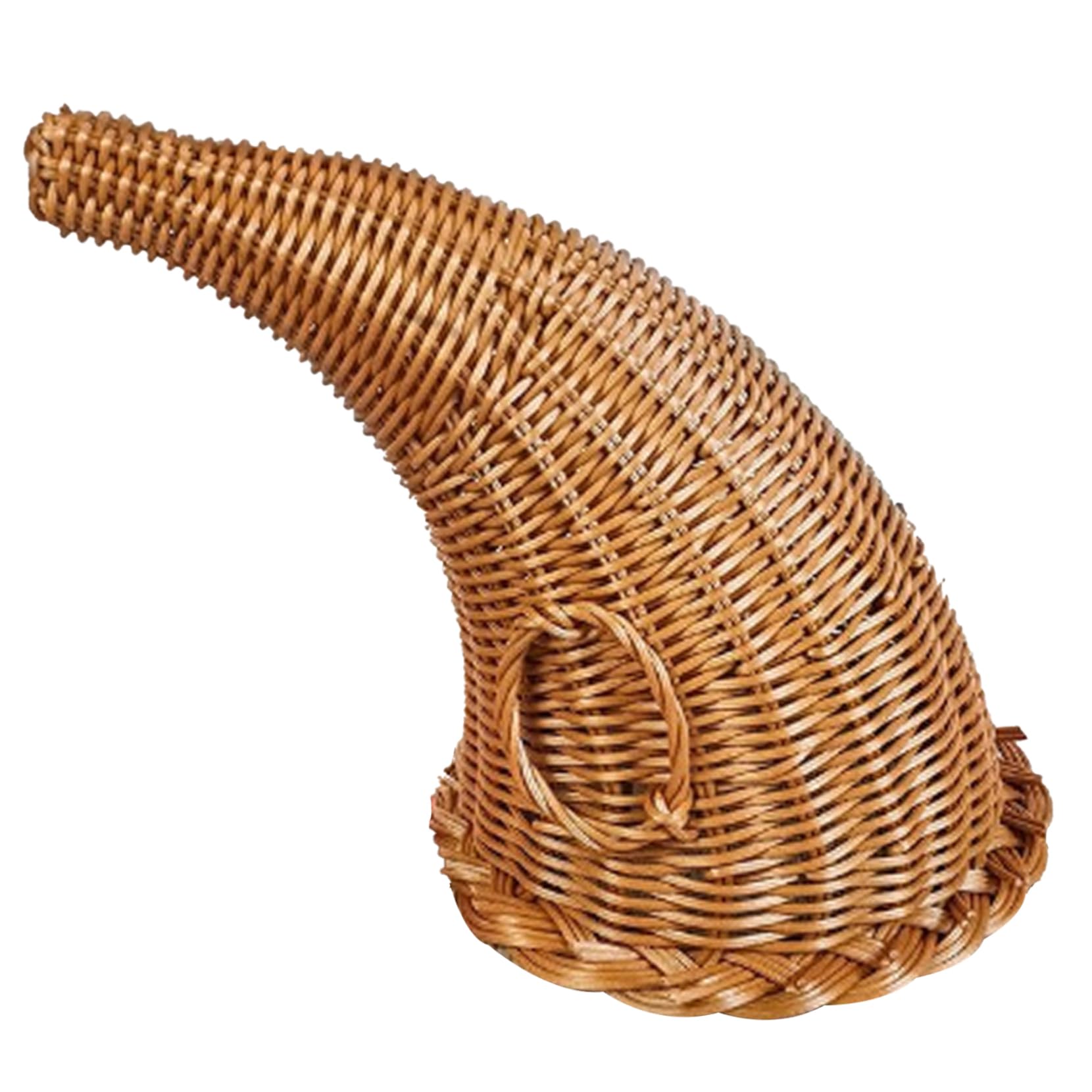 Wedhapy Cornucopia Centerpiece Cornucopia Basket 11 Inch Height Christmas Centerpiece Horn Shape Weaven Basket Table Decorations for Fall Harvest