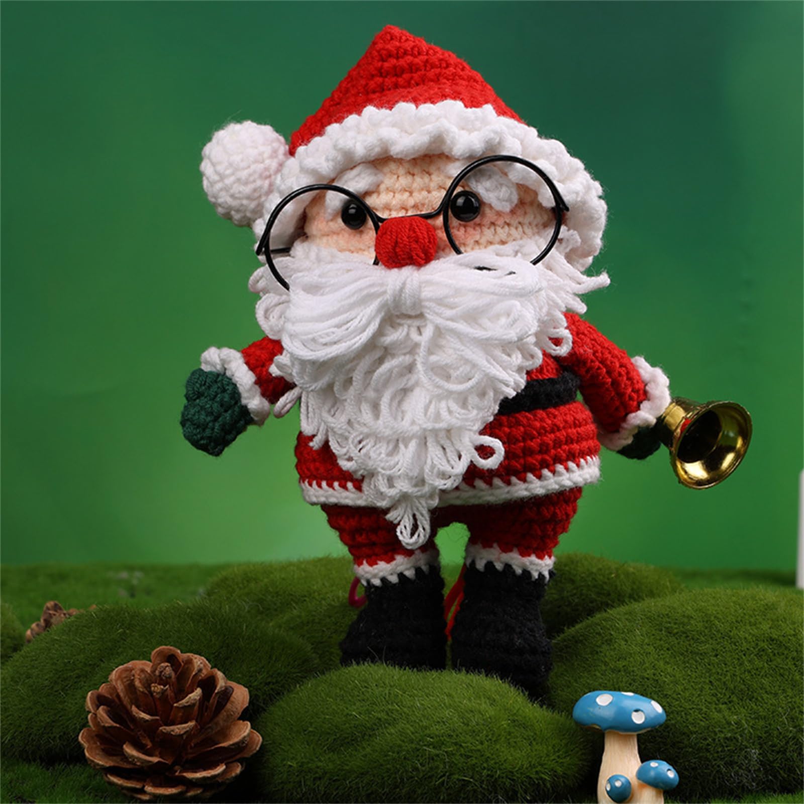 HZGFNBZ Crochet Christmas Tree Kits with Yarn, Hook, Needle, Knitting Marker, Instruction and Accessories for Beginners Pattern Ornaments Tree for Beginners Ornaments