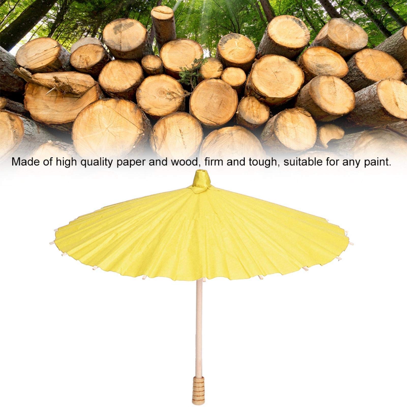 California Umbrella Astella MOW906202-P57 Mow Series 9 ft. Economy Market Umbrella – Yellow/Wood Grain