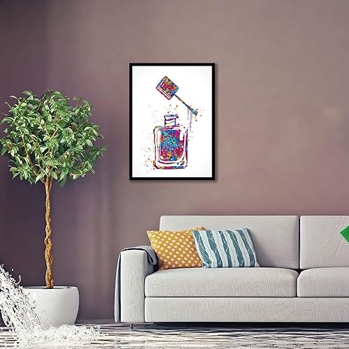 Miniatura 5 de Decoración de pared para oficina en casa, esmalte de uñas, impresión de acuarela, maquillaje, salón de uñas, arte de pared, decoración de uñas,
