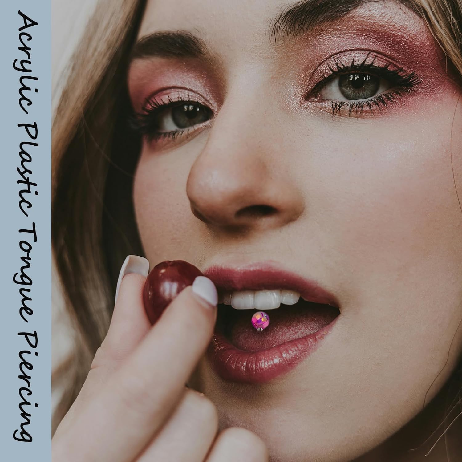 48Pcs 14G Colorful Ball Tongue Rings for Women Men Surgical Stainless Steel Nipple Rings Acrylic Plastic Tongue Barbells Piercing Jewelry Bar Length 16mm - Image 2