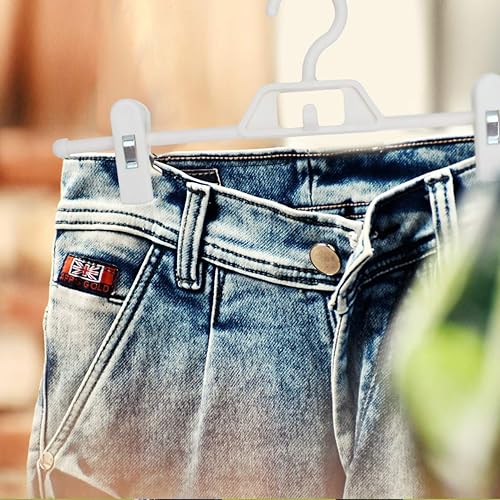 Miniatura 2 de DOITOOL Pinzas para la ropa, 10 Unids Antideslizante Plástico Pantalones Clip Hogar Percha De Tela Clip Para Armario