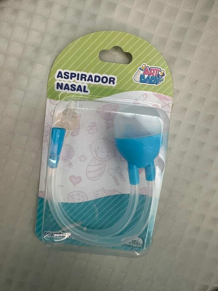 Aspirador Nasal para Bebê por Sucção Azul | Sugador Nasal Infantil para Recém-Nascidos | Removedor de Secreção Nasal Seguro, Macio e Fácil de Limpar