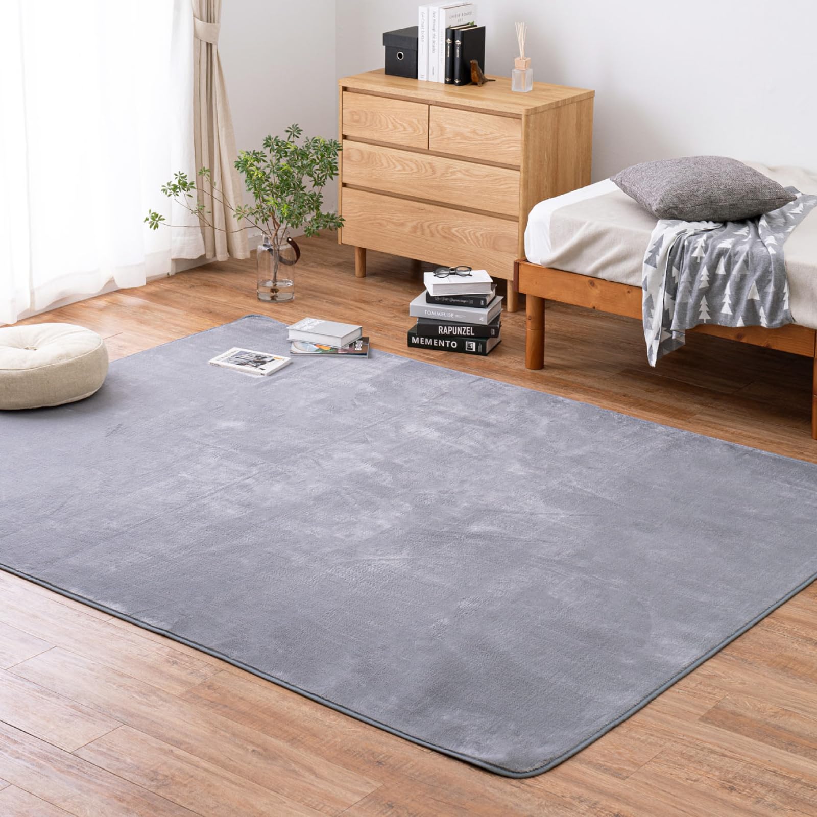 Amazon｜萩原 ラグ ホットカーペットカバー グレー 約185×240cm