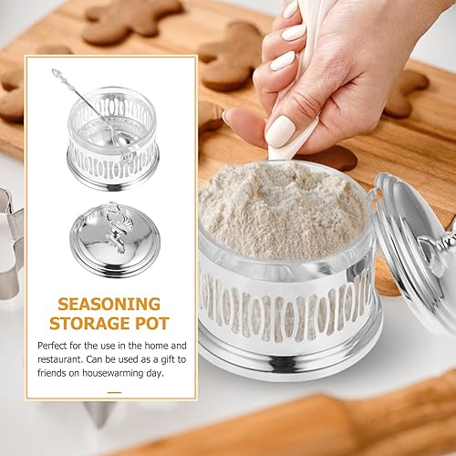 Miniatura 8 de BESTonZON tarro de vidrio azucarero de vidrio recipientes de coctelera de queso dispensador de condimentos: cisne