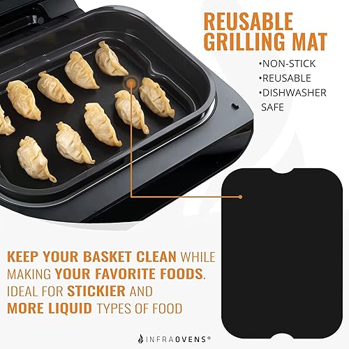 Miniatura 3 de Accesorios para freidora de aire Ninja Foodi Smart XL FG551 Forros reutilizables con libro de recetas para freidora de aire, alfombrilla resistente