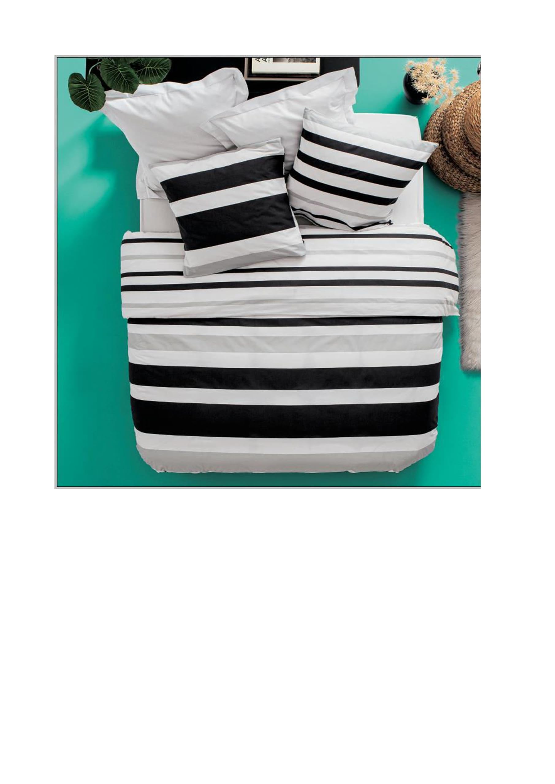 Home-Tex Design100% Cotton Printed Double Size Duvet Cover Set Fermanville 1 Duvet Cover 240x200 cm + 2 Pillow Covers 50x80 cm