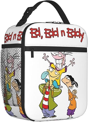 Miniatura 2 de Ed, EDD Anime N Eddy - Lonchera aislada de gran capacidad, a prueba de fugas, bolsa de almuerzo con cremallera, bolsillo de red externo, para