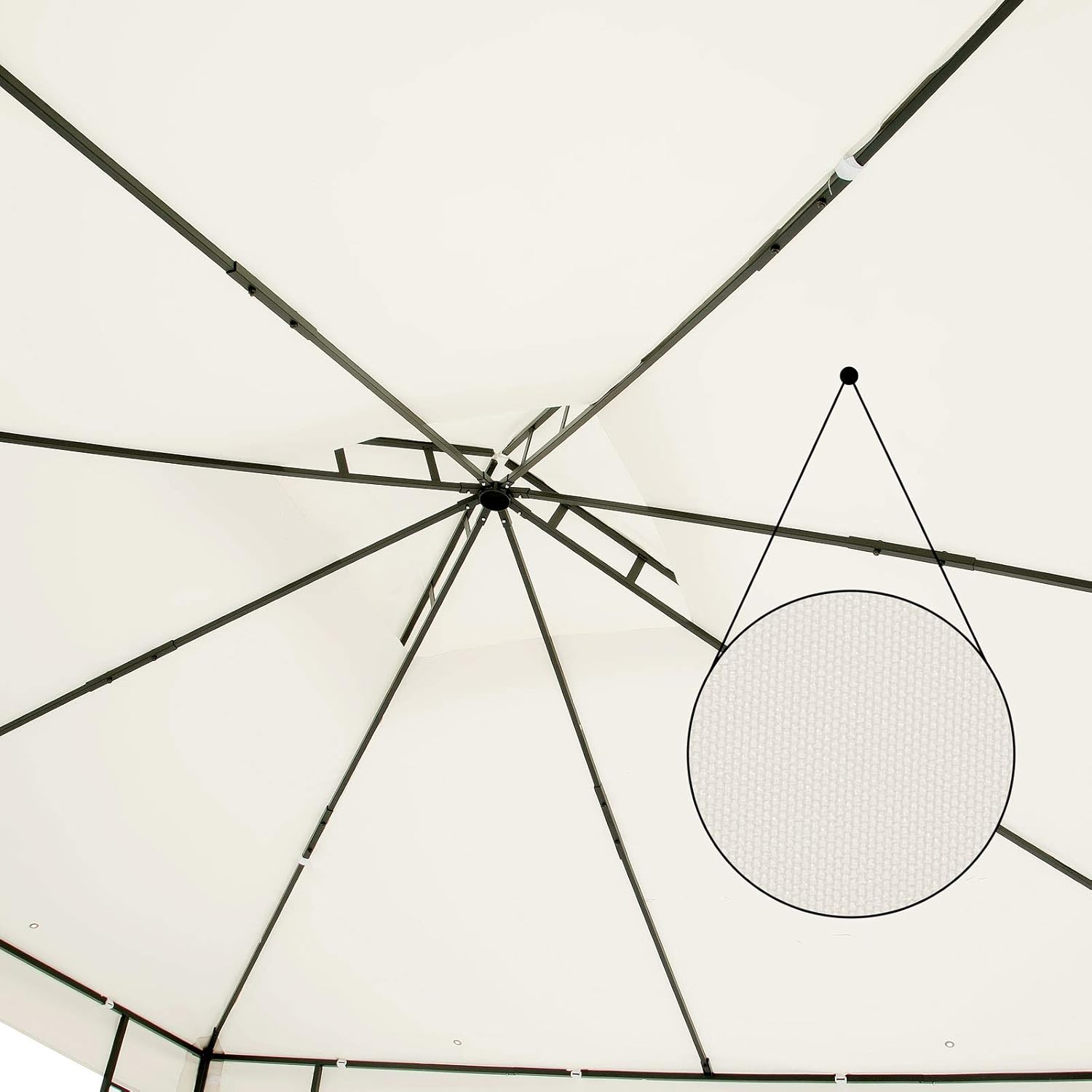 Assembled metal frame of the Casaria Lorca Gazebo