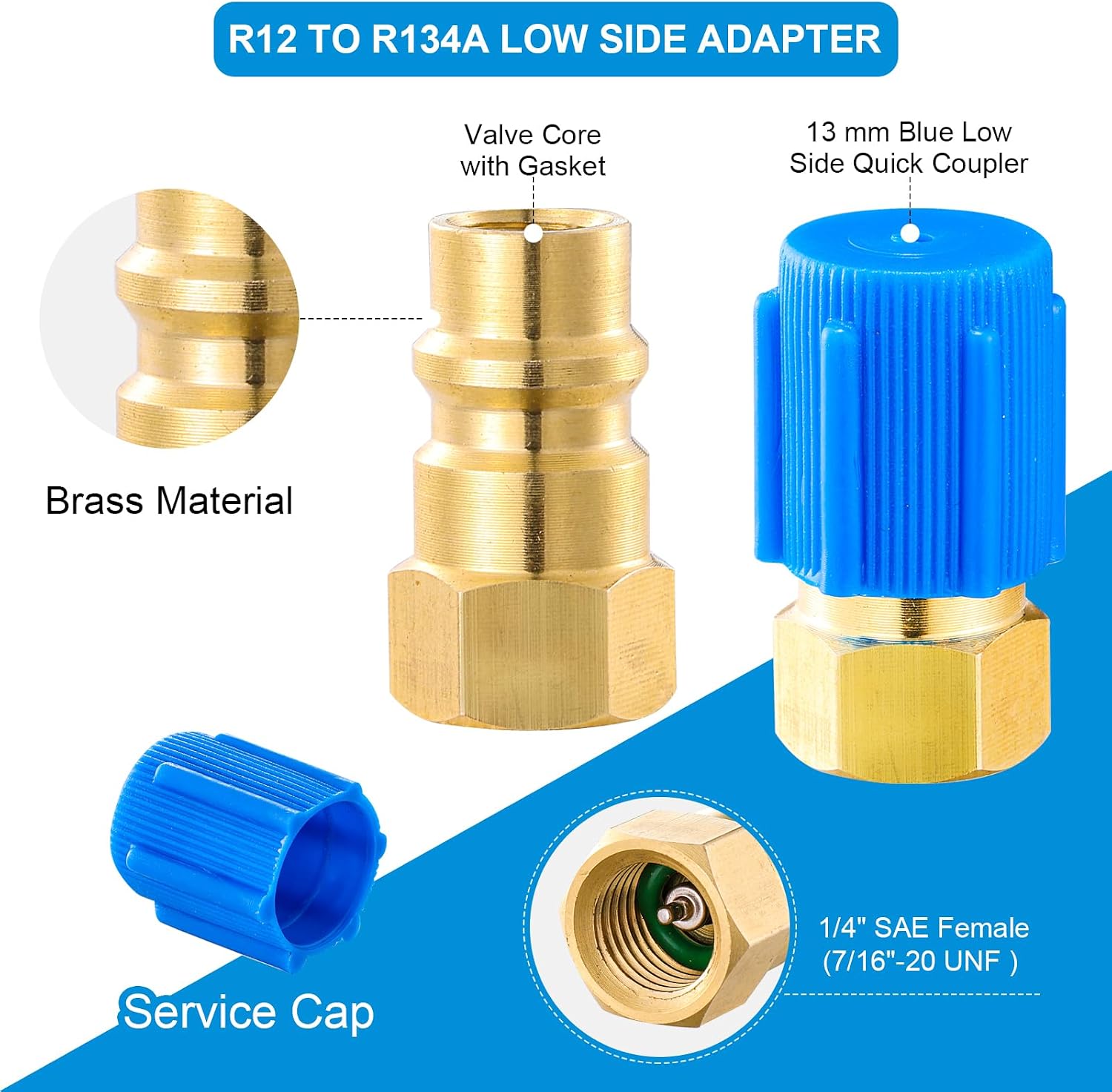AC Retrofit Valve Kit, Retrofit Valve Kit, R12 to R134A Conversion Adapter with BPV31 Bullet Piercing Valve for HVAC Refrigerant System R12 R22 R502 R134A (Retrofit Valve + Adapter)