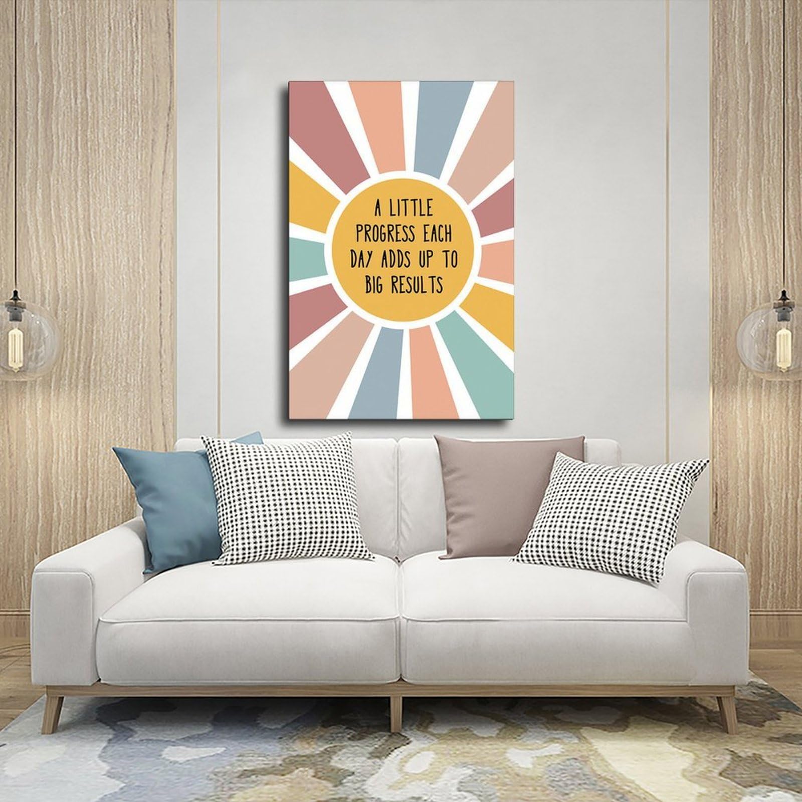LNYLSJ Poster artistico con scritta "Daily Growth Mindset CBT Calm Corner Counselor" | Tela per soggiorno, camera da letto, casa, ufficio, stampa regalo, stile cornice, 40,6 cm di lunghezza x 61 cm di larghezza