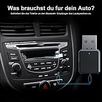 HENGBIRD Bluetooth 5.1 USB Vevő Autóba 3.5mm AUX Csatlakozóval, Beépített Mikrofon, Plug and Play Autós Hangszórókhoz PC TV 7