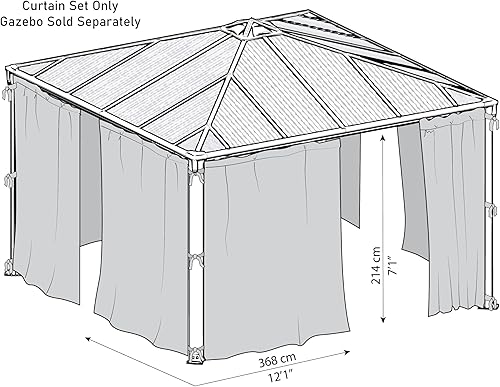 Miniatura 9 de Palram - Juego de cortinas de cenador Canopia PalermoMilanoMartinica - 4 piezas