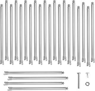 24 Pack 1-3/8'' Chain Link Fence Extension, 30'' Fence Extension Height, Galvanized Post Extender for Dogs and Privacy (Silver)