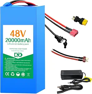 48V 20Ah Lithium-ion E-bike Battery with BMS and XT60 Adapter