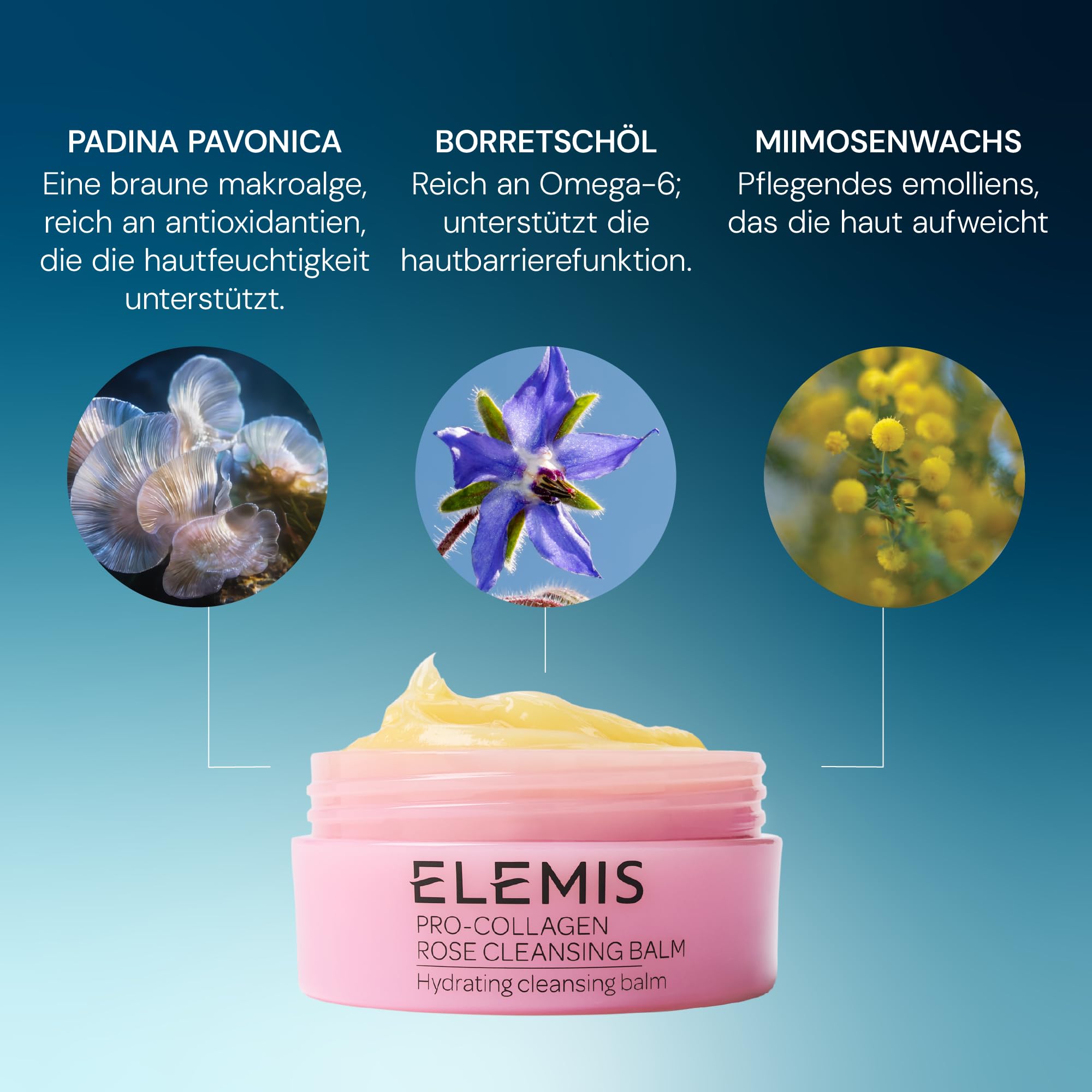 ELEMIS Pro-Collagen Cleansing Balm, Klinisch Bewiesen – Gesichtsreinigung Cleansing Balm & Oil Cleanser, Entfernt Waterproof Make-up und Unreinheiten, Nährende Anti-Aging & Anti-Falten Reinigung
