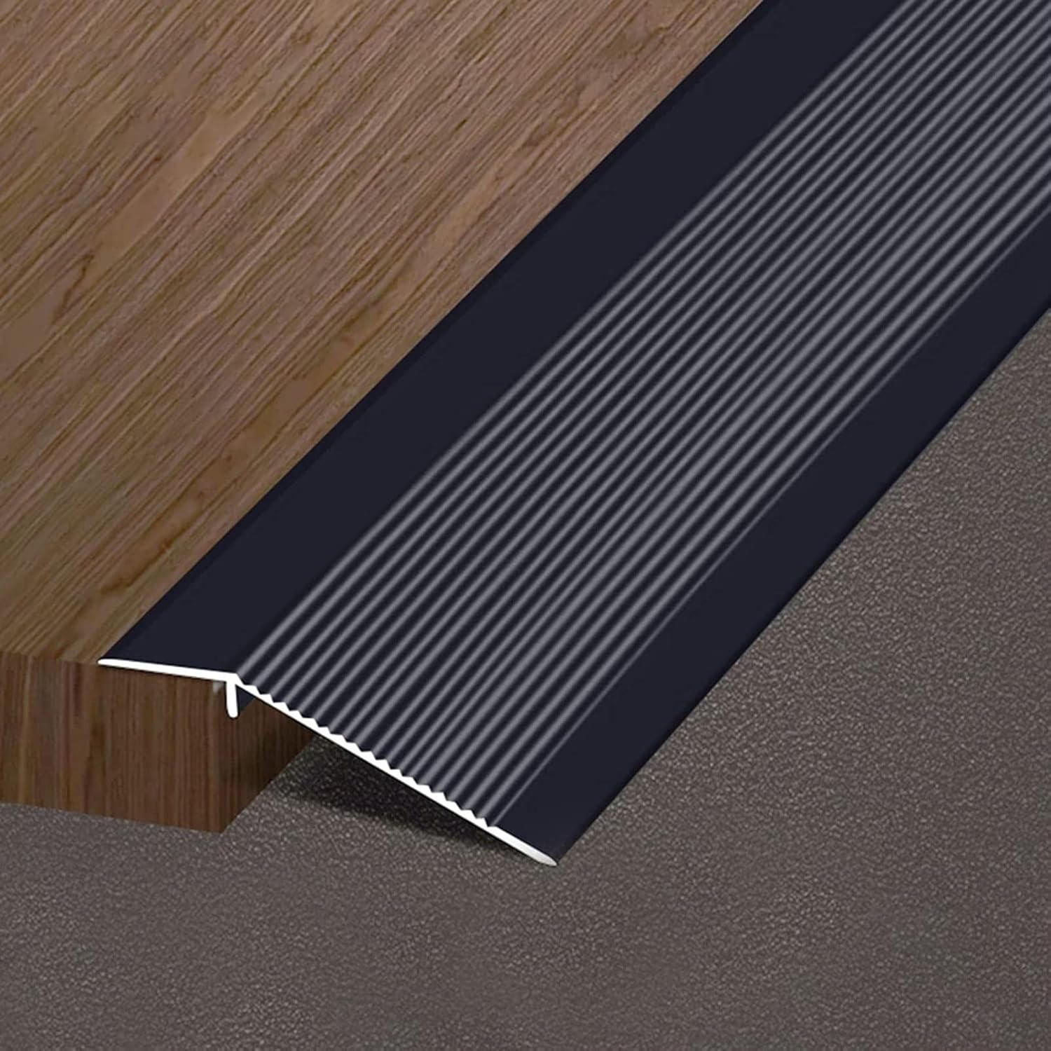 Doorways Transition Strips for Uneven Floors, 10cm Wide Carpet Edge Trim Aluminum Thresholds Reducer, Hallway Entrance Front Door