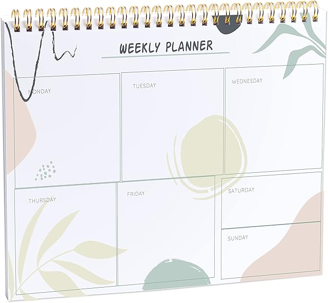 Weekly Planner Notepad , To Do List Pad 6.5 X 9.8 " Weekly Calendar Pad With 52 Tear Off Pages, Desk Planner Organizer with Priorities Notes For Increase Life & Work Productivity