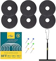 Vista 69 de SF Líder Cónico Pre-Atado con Lazo para Pesca con Mosca de Nailon Transparente para Trucha de Agua Dulce y Salada Bonefish Permit Lubina Salmón