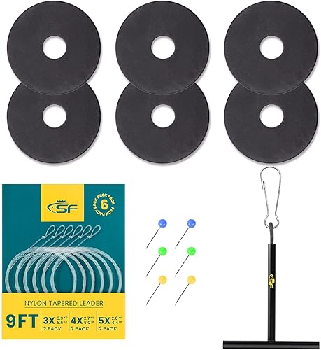 Miniatura 67 de SF Líder Cónico Pre-Atado con Lazo para Pesca con Mosca de Nailon Transparente para Trucha de Agua Dulce y Salada Bonefish Permit Lubina Salmón