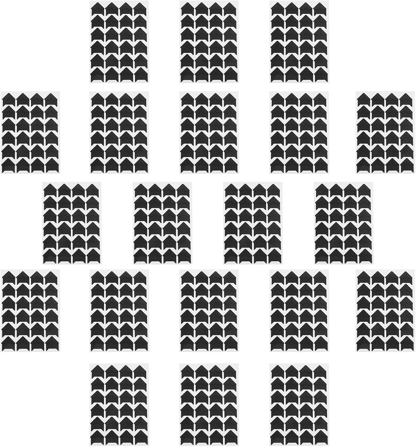 Cabilock 480pcs Black Photo Corners Self Adhesive Sticker for Photos