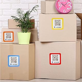 Storage & Organization Labels with 48 QR Code Stickers, Advanced Inventory Management, Ideal for Moving & Home Organization