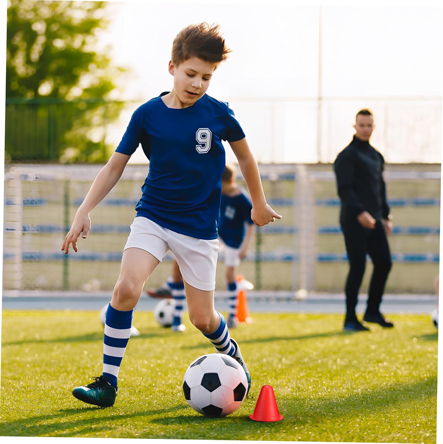 50Pcs Soft Training Cones for Sports and Soccer Drills Agility Cones for Durable and Stable Field Markers for Classroom and Outdoor Use