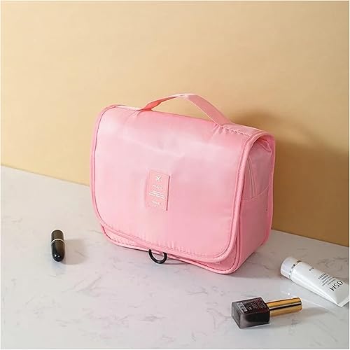 Miniatura 4 de Neceser de viaje  Pequeño organizador colgante de baño y cosméticos para hombres y mujeres  Bolsa de viaje para artículos de tocador, Rosado, Viajes
