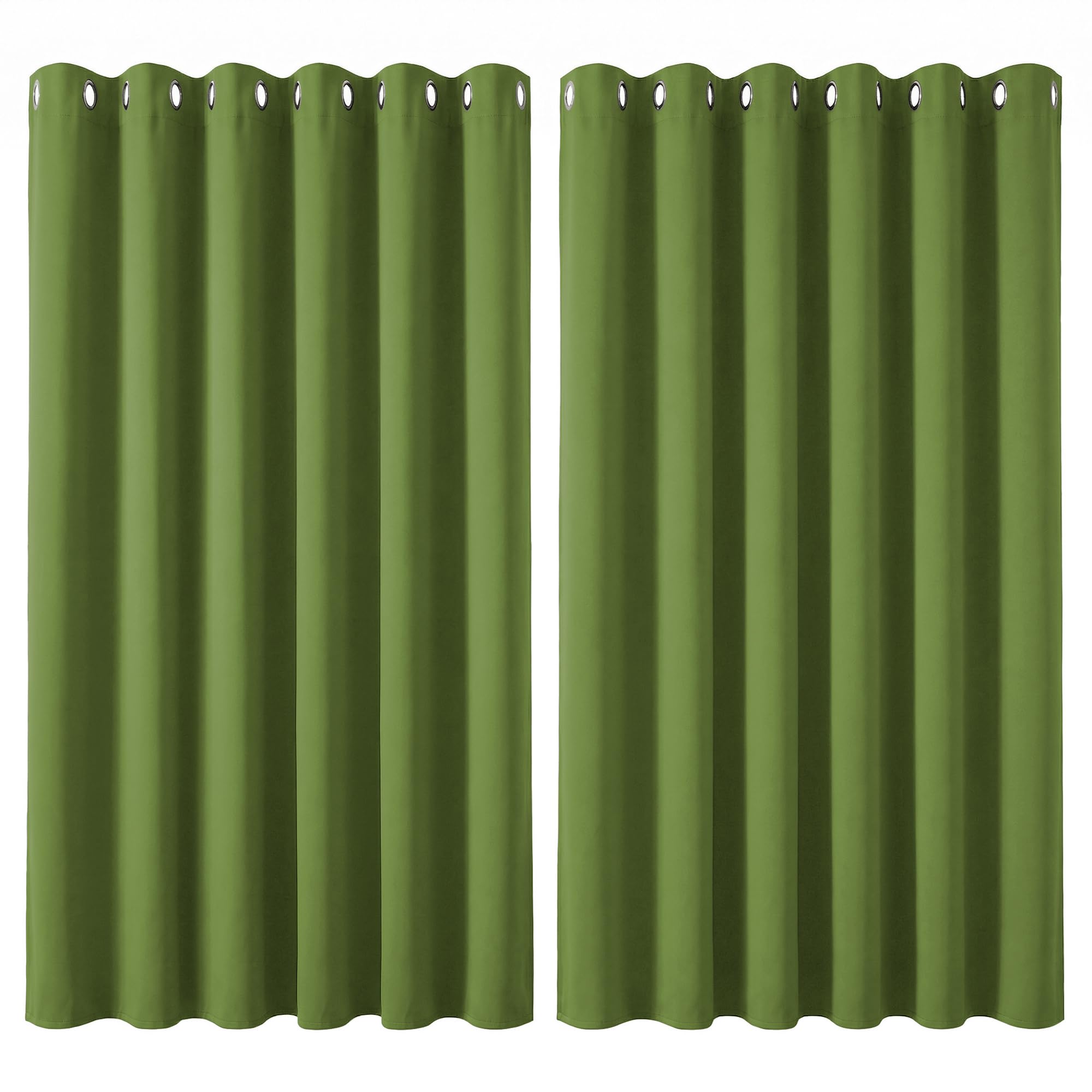 Deconovo Super Soft Solid Thermal Insulated Blackout Curtains, 90" Width x72 Drop, 1 Pair, Green โ image 1