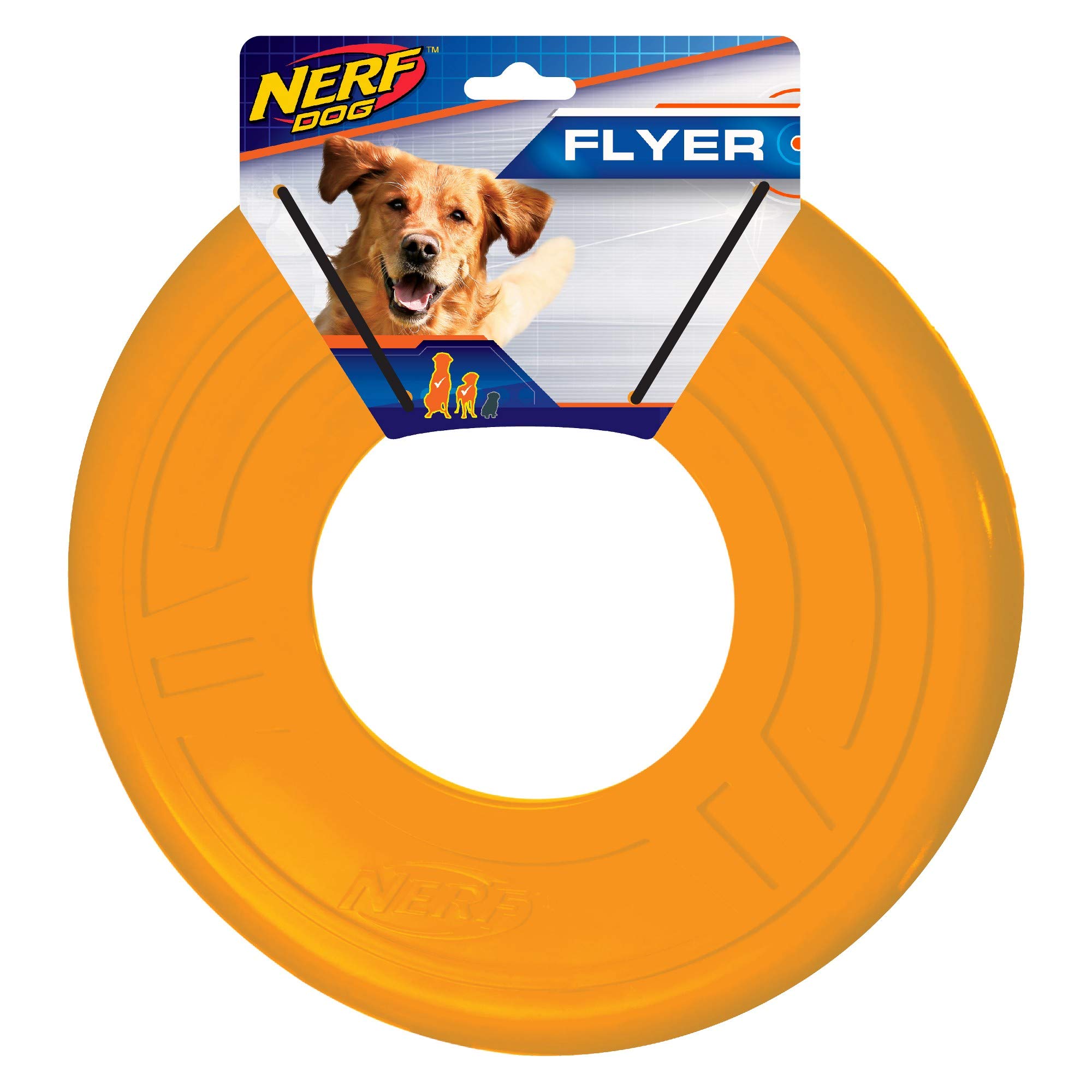 Nerf Dog TPR Flyer, 10-Inch (Great Toy for Your Favorite Pooch) (Atomic Orange)