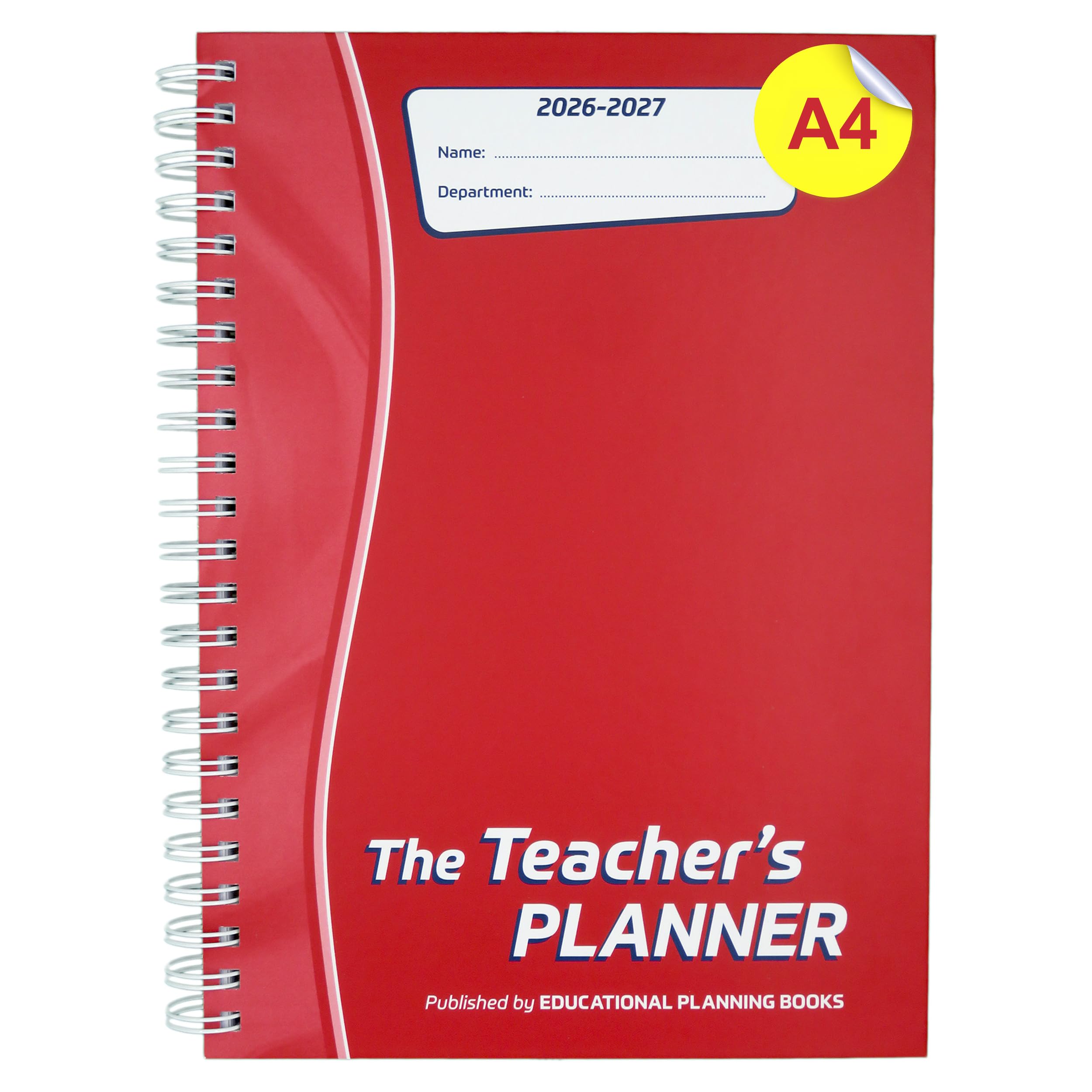 The Teachers Planner 2026-2027 for Secondary School – A4 – Six Period Day – Page-a-Day & Undated, with Dedicated Pages for Year Planning, Exams, Marking and more (TP3-R)