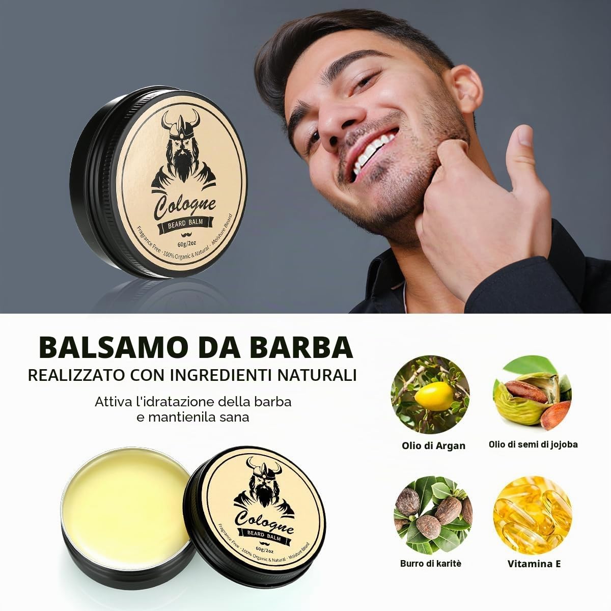 Exreizst Kit Barba per Uomo,Regalo Cura della barba Uomo Completo Professionale per Marito Papà -con2Olio per la crescita della barba, balsamo, pennello, pettine,sapone barba, custodia regalo uomo