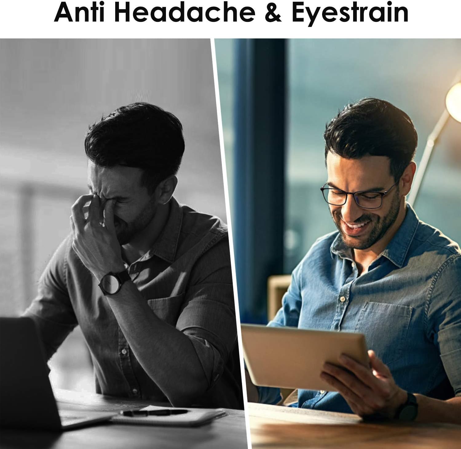 Up To 60% OFF Computer Glasses for Men Women - Blue Light Blocking Glasses Anti Eyestrain