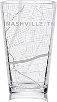 Vista 73 de ALBUQUERQUE NEW MEXICO Engraved City Street Map Beer Pint Glass Perfect Drinking Gift Idea & Unique Decor!