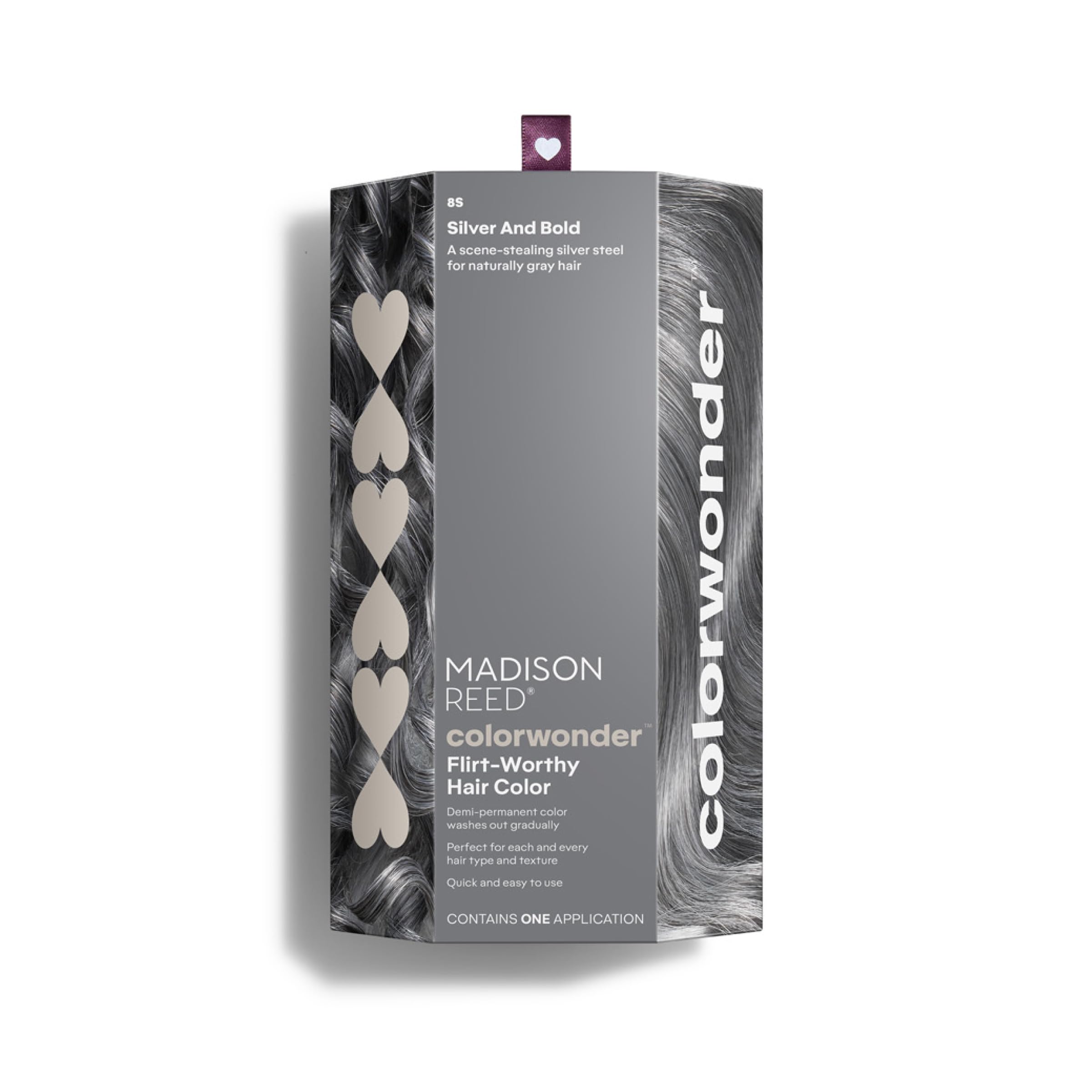 Madison Reed ColorWonder Demi-Permanent Hair Color Kit  8S Silver Steel 8S - Silver Steel (Silver and Bold) 1 Count (Pack of 1)