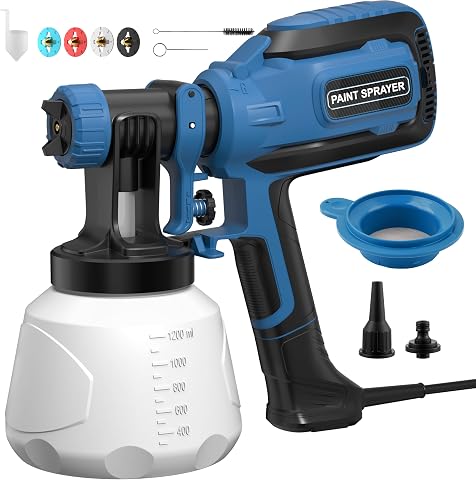 Paint Sprayer for House Painting with 4 Nozzles and 3 Spray Patterns