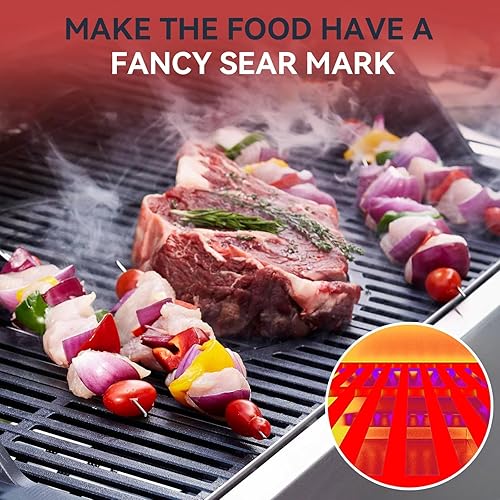 Miniatura 24 de Piezas de repuesto para parrilla Weber GS4 Spirit II 200 Series, Spirit II E-210, S-210 (control de montaje frontal), barras aromatizantes 7635