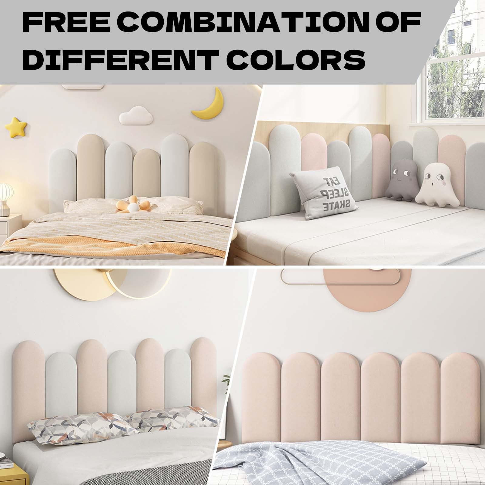 Pannelli Imbottiti 3D Antiurto Per Pareti - Adesivi Morbidi Per Camera Da Letto, Soggiorno E Zone Bambini (#Grigio Artico, 20x50 Cm) - Foto 10