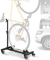 Sttoraboks Vertical Bike Stand - Freestanding Garage Bike Rack with Lockable Wheels & Adjustable Height for 24-29" Wheels, Indoor Storage Holder